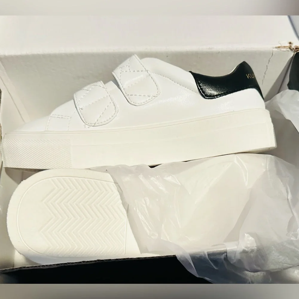 New Kurt Geiger White Leather Sneakers Size 2 - Picture 4 of 9